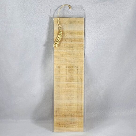 Vintage Egyptian Papyrus Bookmark Virgo Zodiac Hieroglyphics Hand Painted Art - Picture 3 of 7